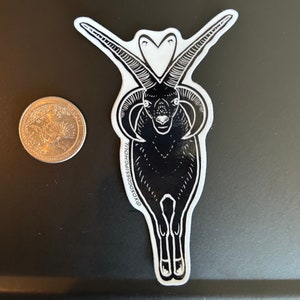 Double Horned Goat Black Phillip Waterproof Vinyl Sticker