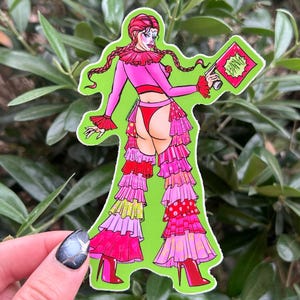 Yee-Honk Clown Cowgirl Pin Up Vinyl Sticker