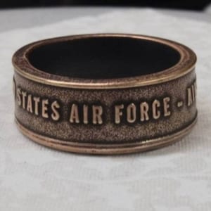 United States Air Force challenge coin ring &quot; aim high&quot;