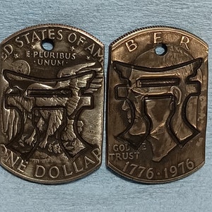 Handgeschnittene 50-cent-Kennedy-Erkennungsmarke in der 187th Rakkasans Edition.