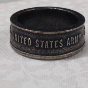 United States Army challenge coin ring