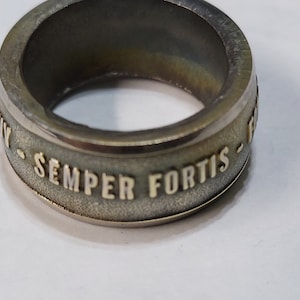 United States Navy challenge coin ring