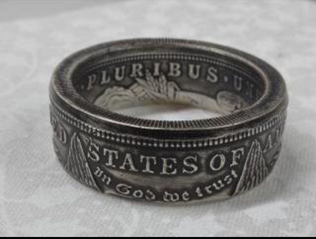 100 Plus Year Old Morgan Silver Dollar Coin Ring