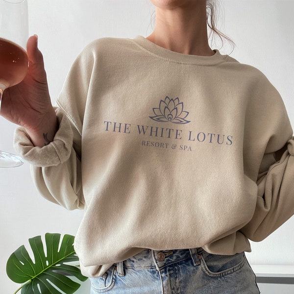The White Lotus Sweatshirt, White Lotus Resort and Spa Beige Jumper