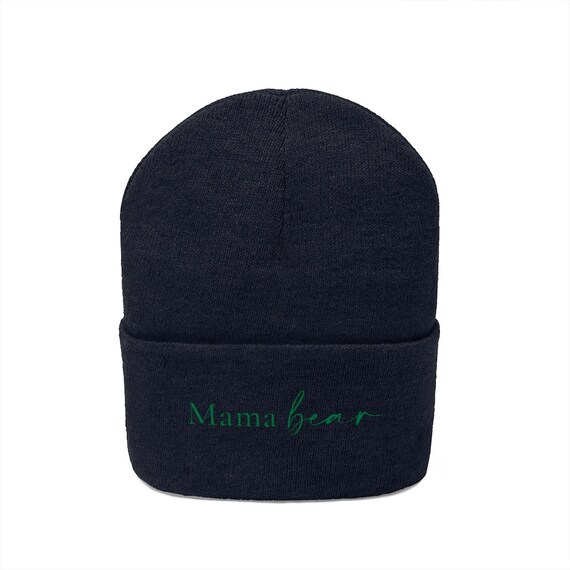 Mama Bear Embroidered Beanie Winter 