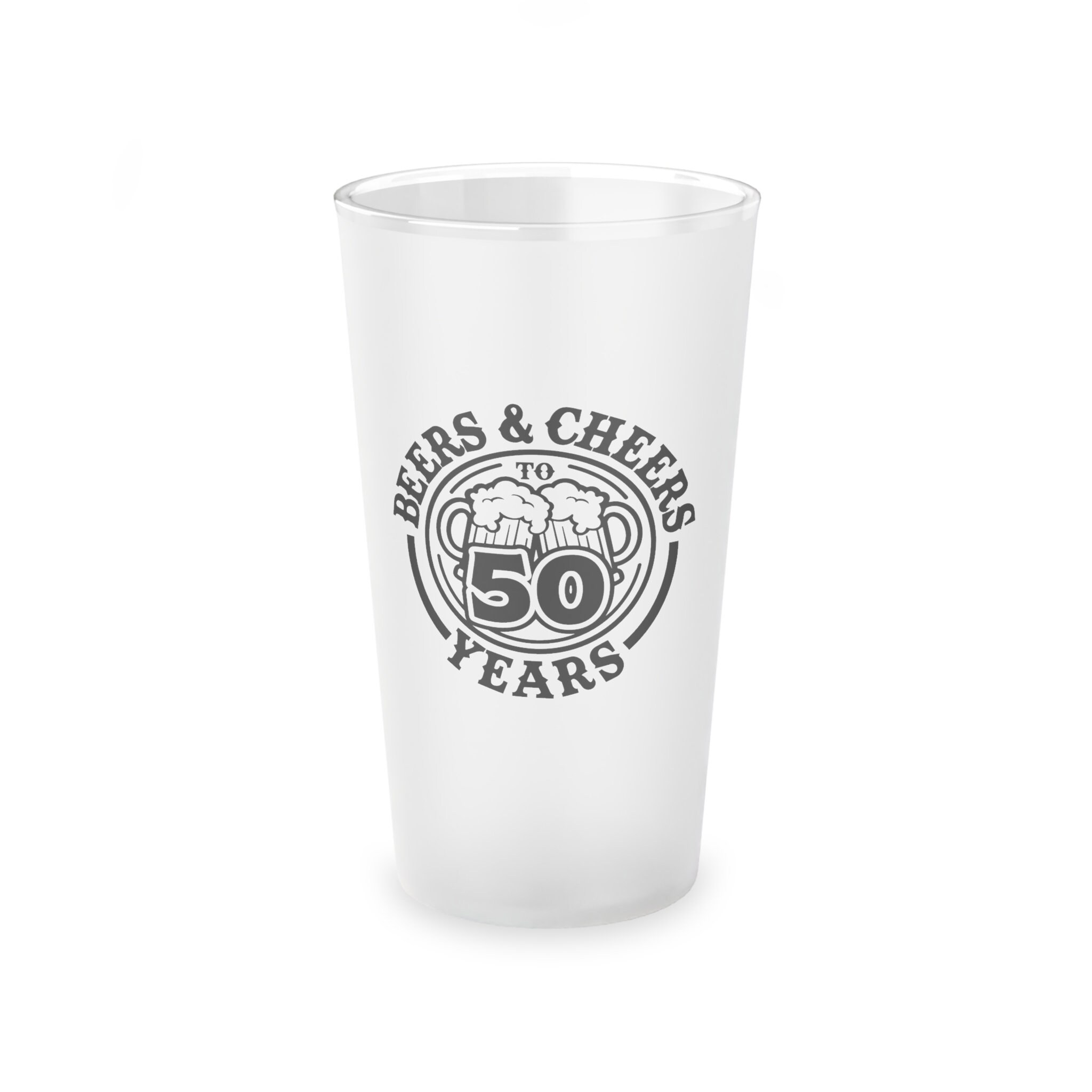 Funny 50th Birthday Gift for Men Frosted Glass Beer Pint Gift 1972 Dad
