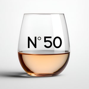 No. 50 Wine Glass, 50th Birthday Gift for Women, 50th Wine Glass, 50th Present for Her, Mom 50th Gift, 50th Wine Gift, Born in 1974