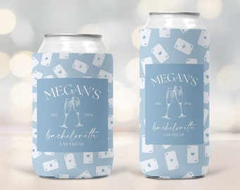 Custom Las Vegas Bachelorette Party Koozies, Personalized Group Vegas Can Sleeves, Vegas Bridal Party Favors, Vegas Girl's Trip