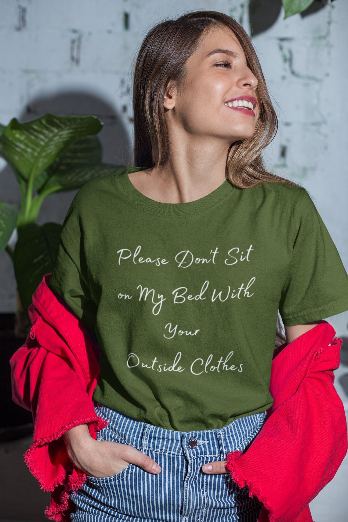Please Don't Sit on My Bed With Your Outside Clothes Etsy UK