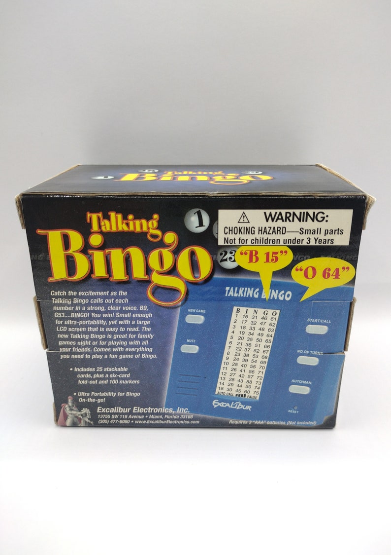Excalibur Talking Bingo Game. Family Reunion. Game for Etsy