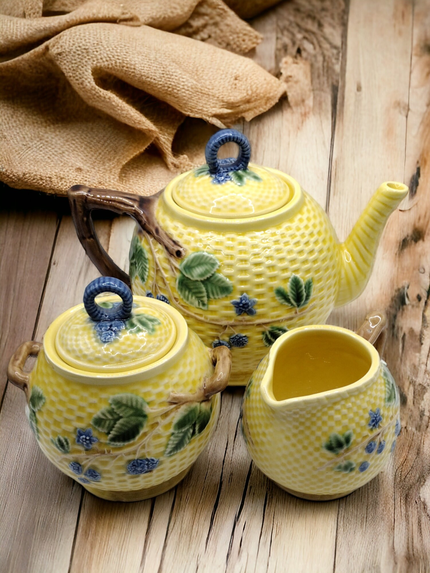 Vintage Tiffany and Company Basket Weave Luxury Tea Pot With