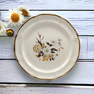 1970s Vintage Finesse Wellington Stoneware Dinner Plate. Vintage Decor. Japan. Preowned.