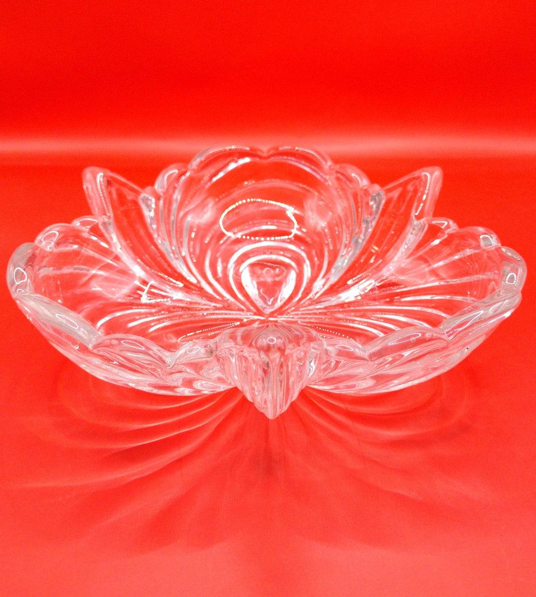 Vintage Clear Glass Candy Dish Bowl. Lovely Collectible Etsy