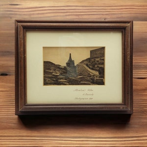 Historical Image. 1921. Absalom&#39;s Pillar by S. Narinsky. Antique Photo Art. Photogravure.