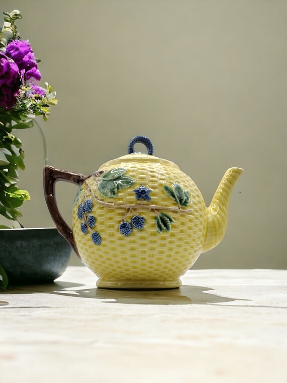 Vintage Tiffany and Company Basket Weave Luxury Tea Pot With 