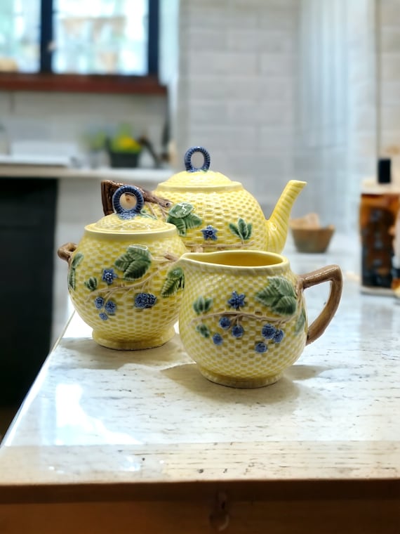 Vintage Tiffany and Company Basket Weave Luxury Tea Pot With 