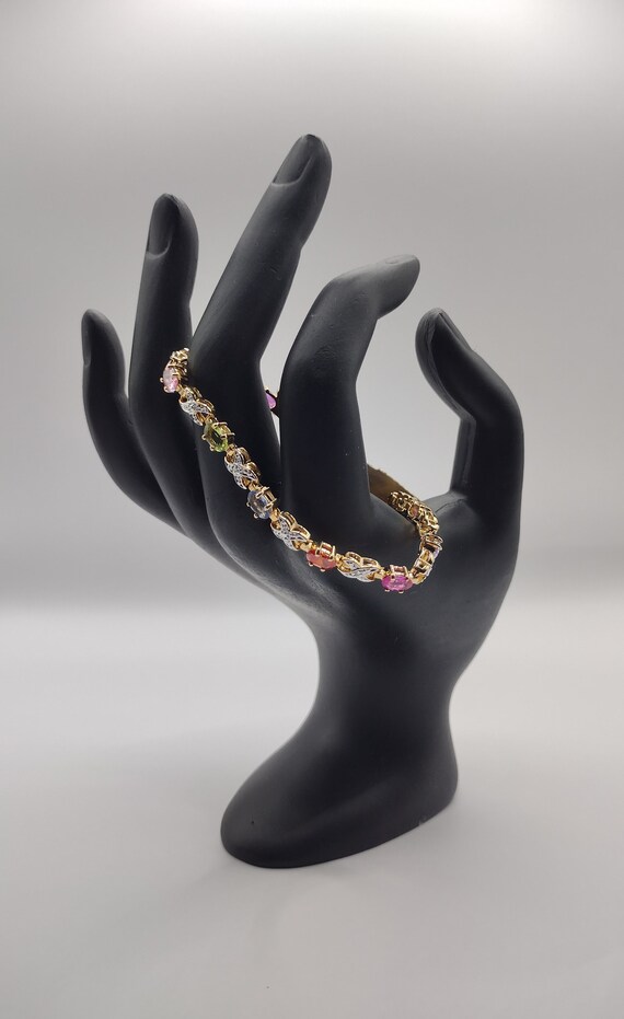 Vintage Jewelry Gorgeous Gemstone Multicolor 925 L