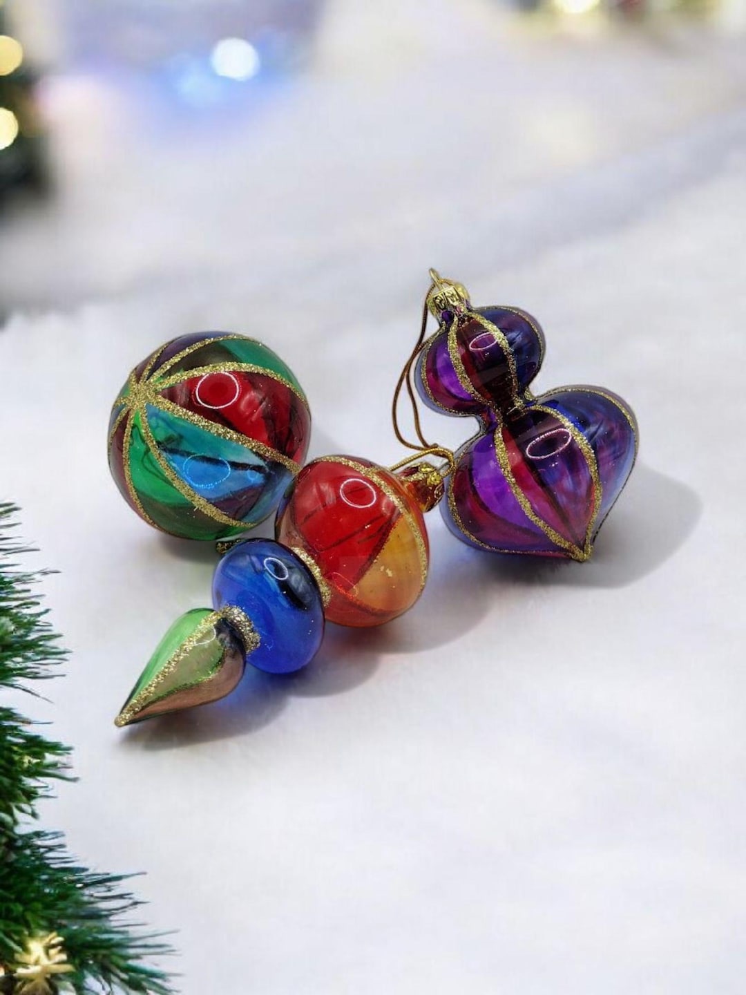 Blown Glass Christmas Bulbs