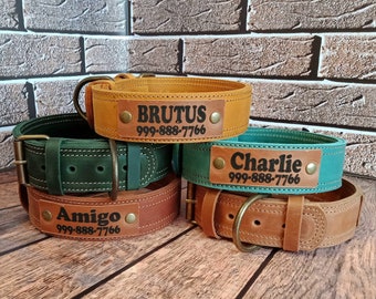 thick personalized dog collars