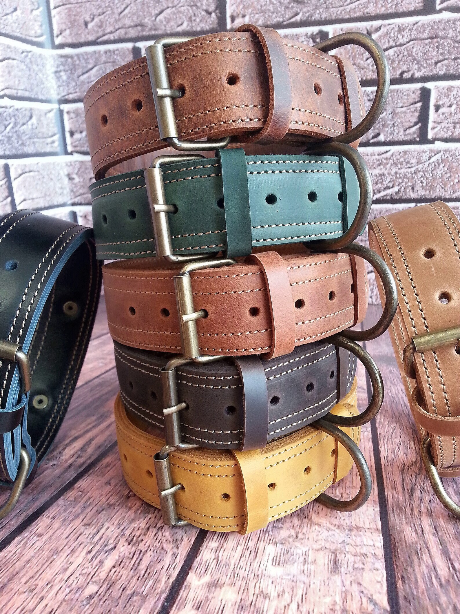 Personalized Thick Leather Dog Collar Thick Dog Collar Etsy