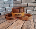 Personalized Thick Leather Dog Collar, Thick dog collar, Personalized thick dog collar, Real solid dog collar, Sturdy leather dog collar product logo