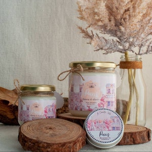 Paris handmade candle, cities and countries, ecological candle, soy candle and wooden wick