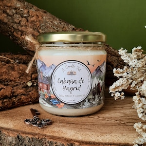 Hagrid&#39;s Hut Candle. Hagrids Hut. Fire and firewood