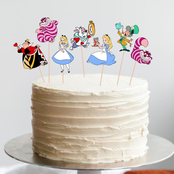 Alice in Wonderland Cake Toppers Alice Birthday Party Alice Etsy