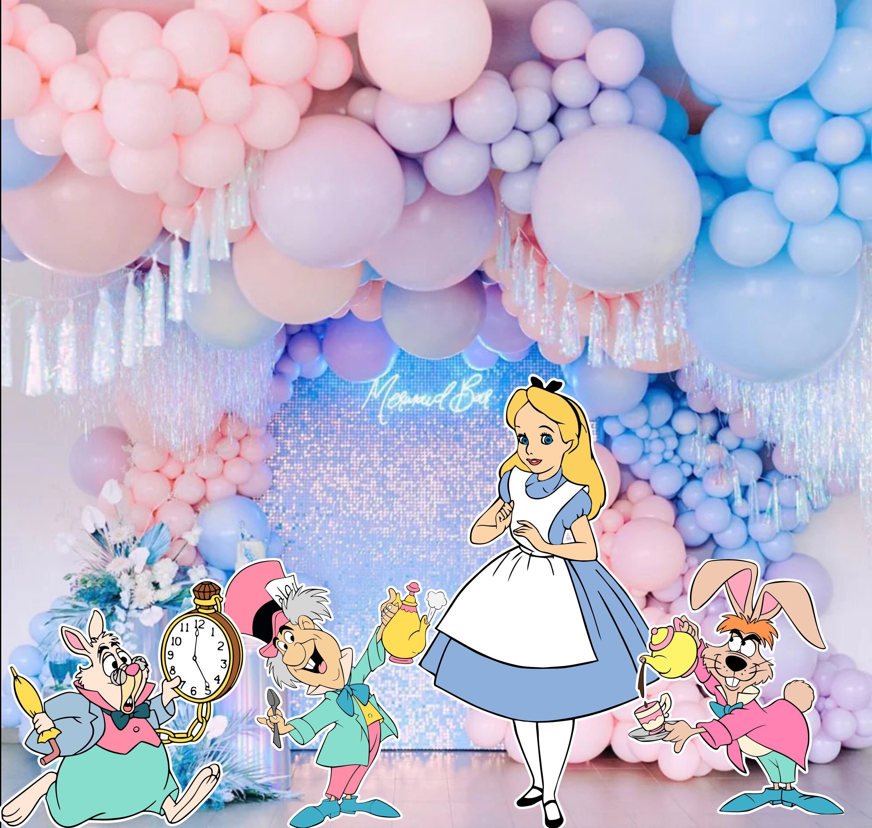 BIG DECOR ALICE in Wonderland Printable Cutout Decor Alice in - Etsy