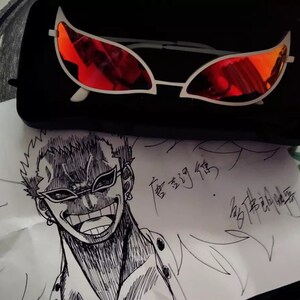 Compra online de Donquixote Doflamingo Cosplay Óculos Anime PVC