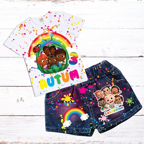 Custom Cocomelon Denim Birthday Outfit 