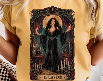 The Dark Lady  Cher T-Shirt | Tarot Card Witchy Illustration