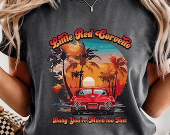 Little Red Corvette Vintage Song Lyrics Tee, Unisex Summer Shirt, Prince Fan Gift, Beach Vacation Wear