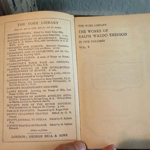 Antique Emerson Works Five Volume Hardcover Book Set by Ralph Waldo Emerson - Pocket Edition image 9
