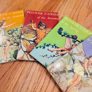 Vintage Flower Fairies Soft Cover Book Set by Cicely Mary Barker - Illustrated - Spring - Autumn - Summer - Trees