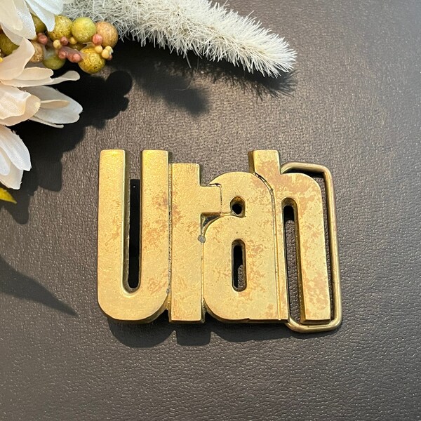Utah Belt Buckle Etsy