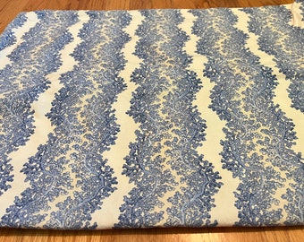 Vintage Ethan Allen Exclusively Made Blue Coral Button Pillowcase Cover