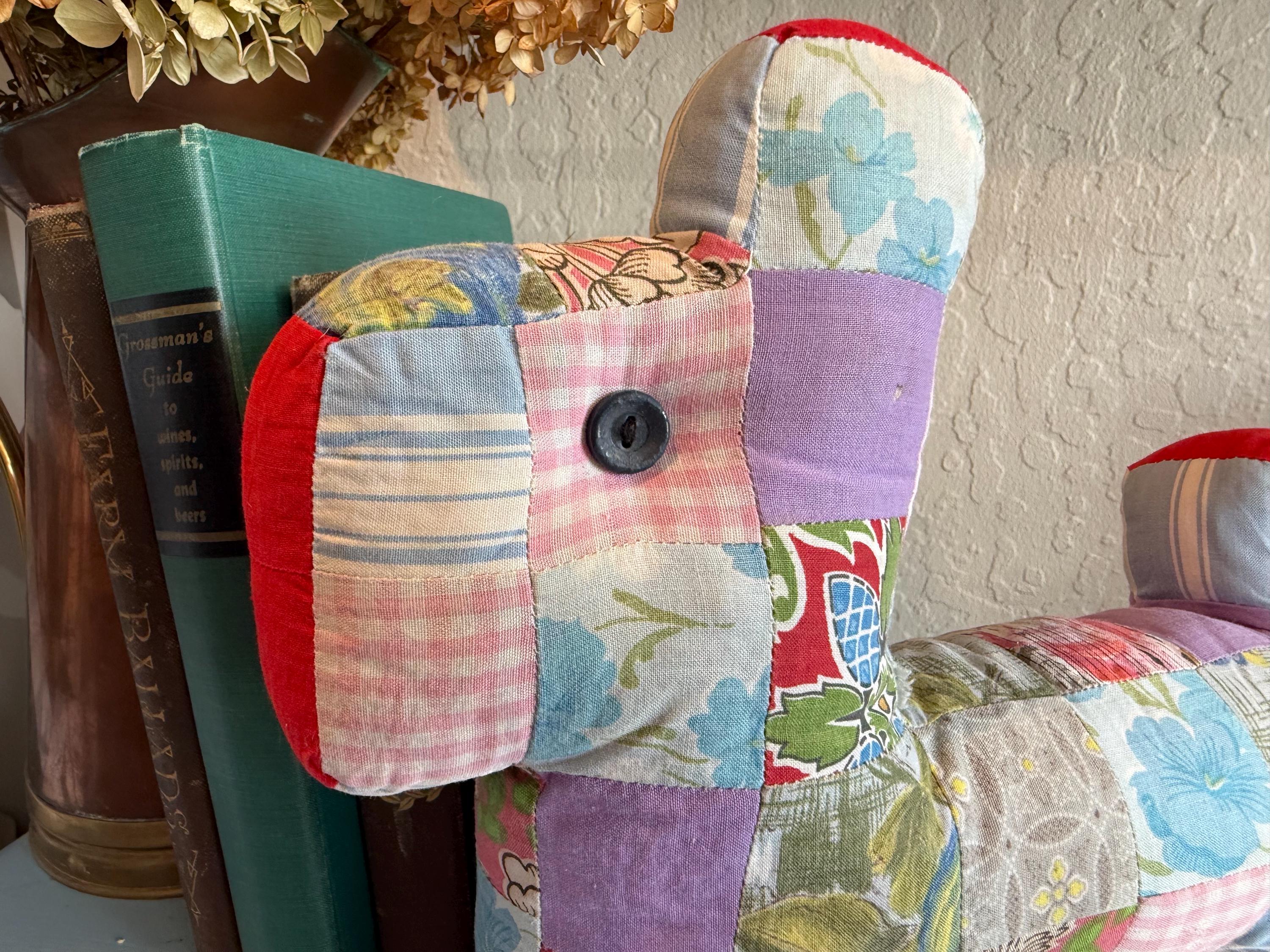 Vintage Handmade Quilted Patchwork Stuffed Scottie Dog - Etsy