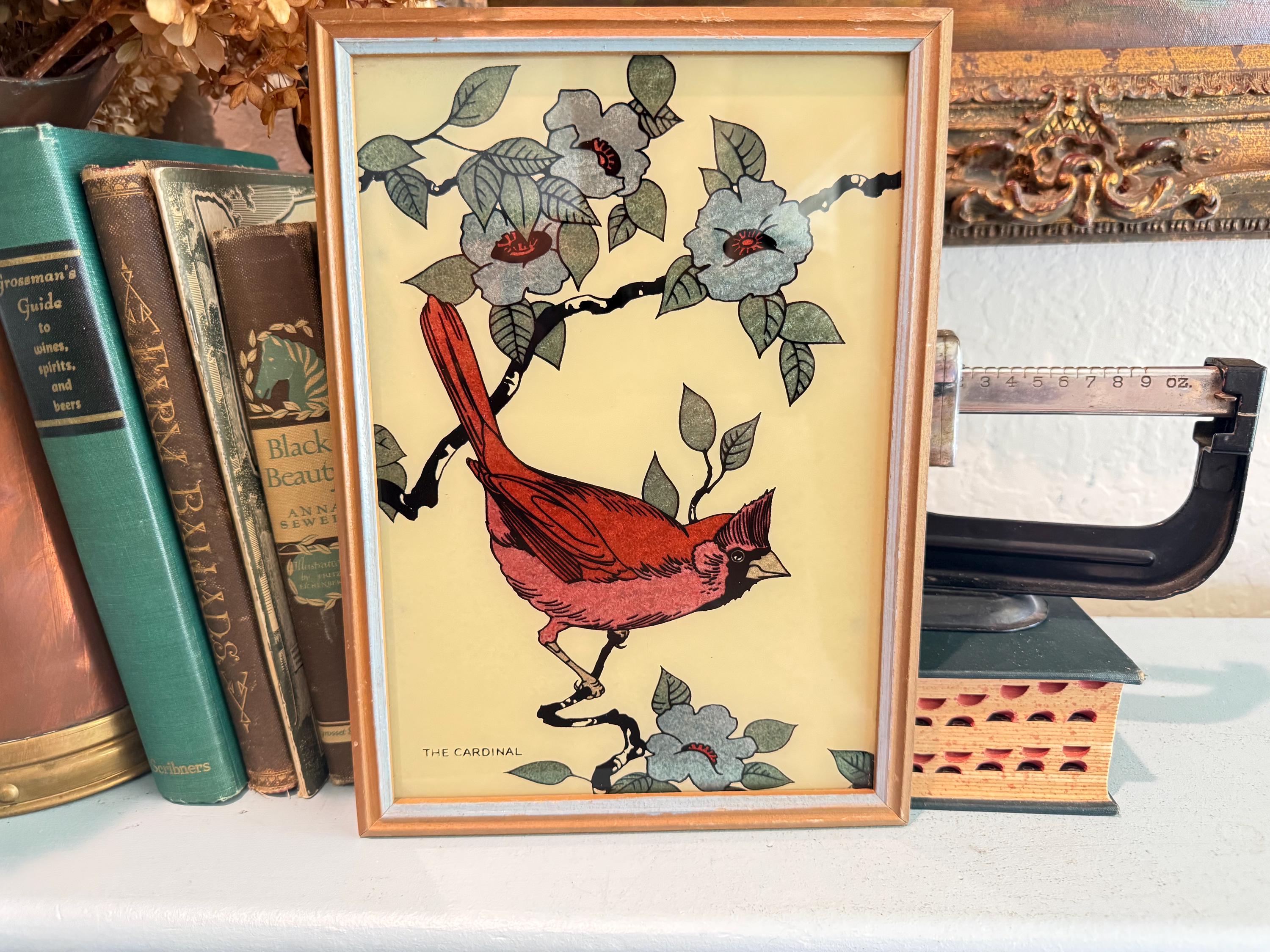 最終価格　豪華ヴィンテージジュエリー使い✴︎樹と鳥デザイン✴︎1点ものビジュー額絵 Vintage Foil Bird Art Print - Etsy