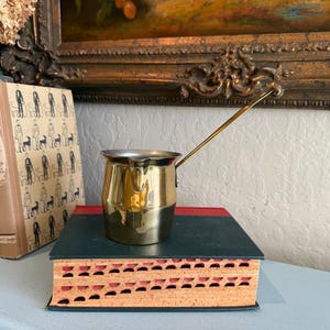 Vintage Middle Eastern Brass Coffee Tea Chocolate Pot with Handle