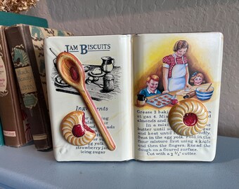 Vintage Jam Biscuits Recipe Tin Box - The Silver Crane Company - Made in England