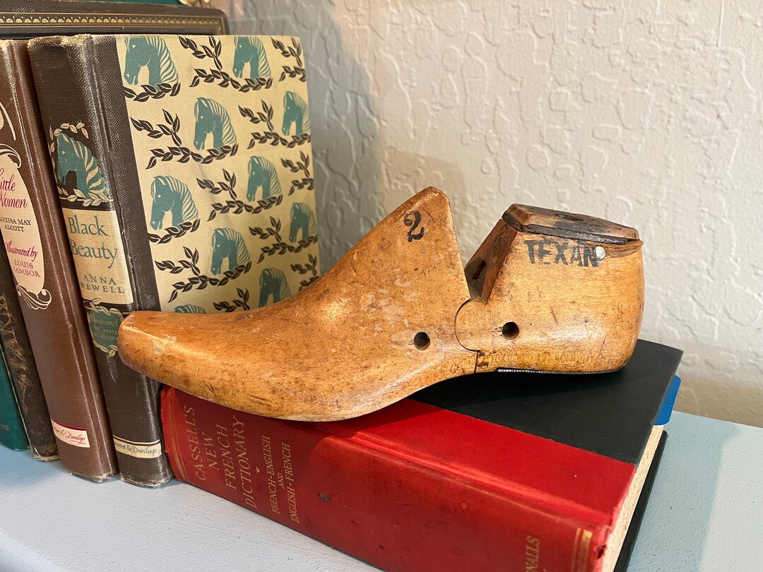 Vintage Wooden Shoe Last TEXAN United Last Co T.W. Gardiner Branch - Etsy