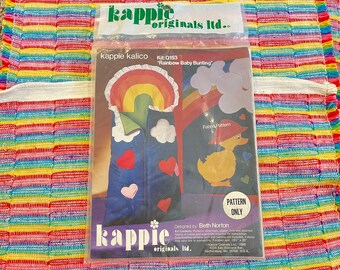 Vintage Kappie Calico Originals Rainbow Baby Bunting Pattern - Nursery 1980