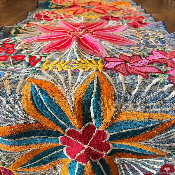 Vintage Mexican Table Runner Etsy