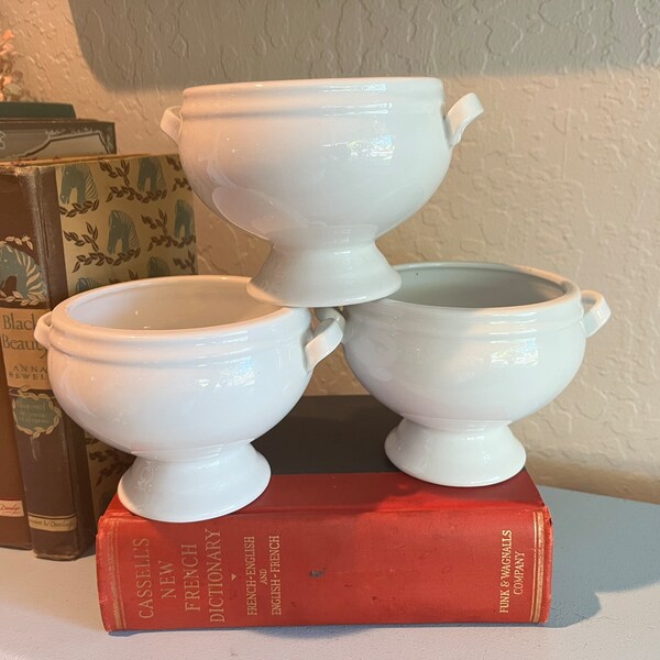 White Soup Bowls Etsy