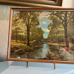 Vintage Spring Morning Lithograph Framed Print by Robert Wood