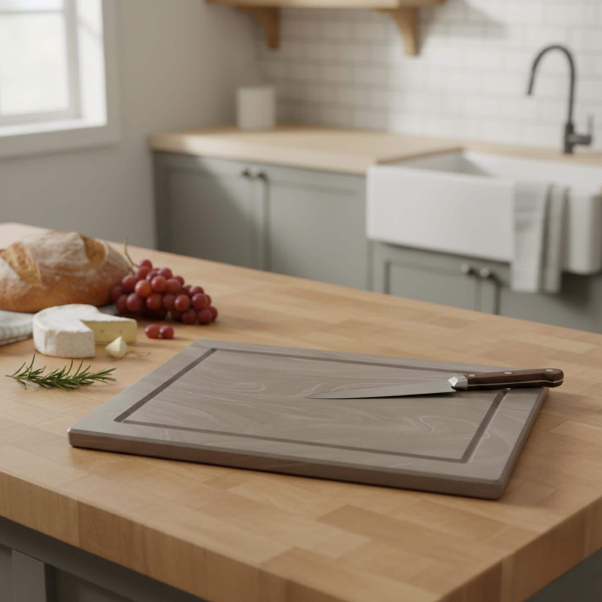 Corian Cutting Board Juice Groove Kitchen Surface Solid Stone Chopping