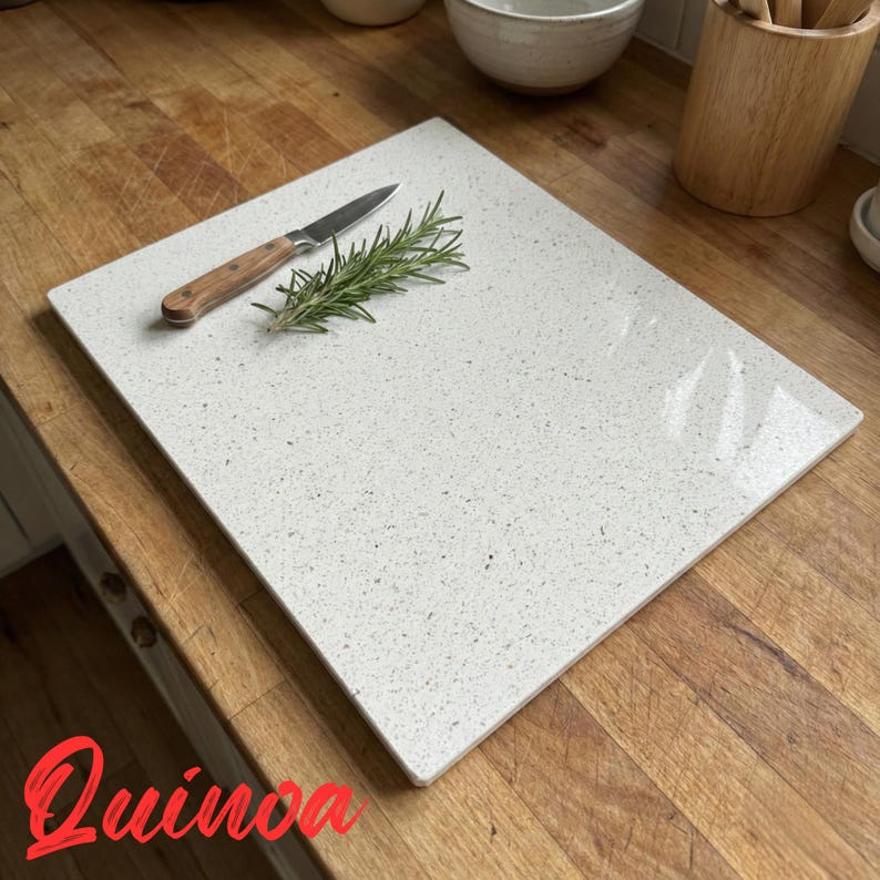 Large Solid Surface Cutting Board Chef Station Food Prep Surface Durable Design Modern Kitchen 15x18 Quinoa