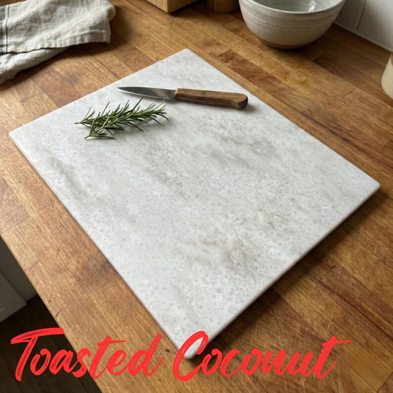 Large Solid Surface Cutting Board Chef Station Food Prep Surface Durable Design Modern Kitchen 15x18 Toasted Coconut