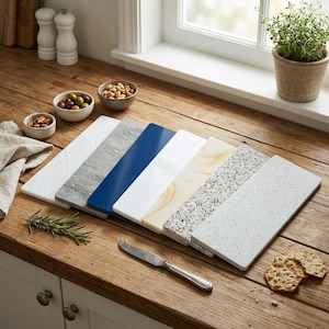 Corian Serving Board Rectangular Cheese Kitchen Accessory Modern Design Elegant Charcuterie Platter Tray Long Narrow Durable Surface 5x17